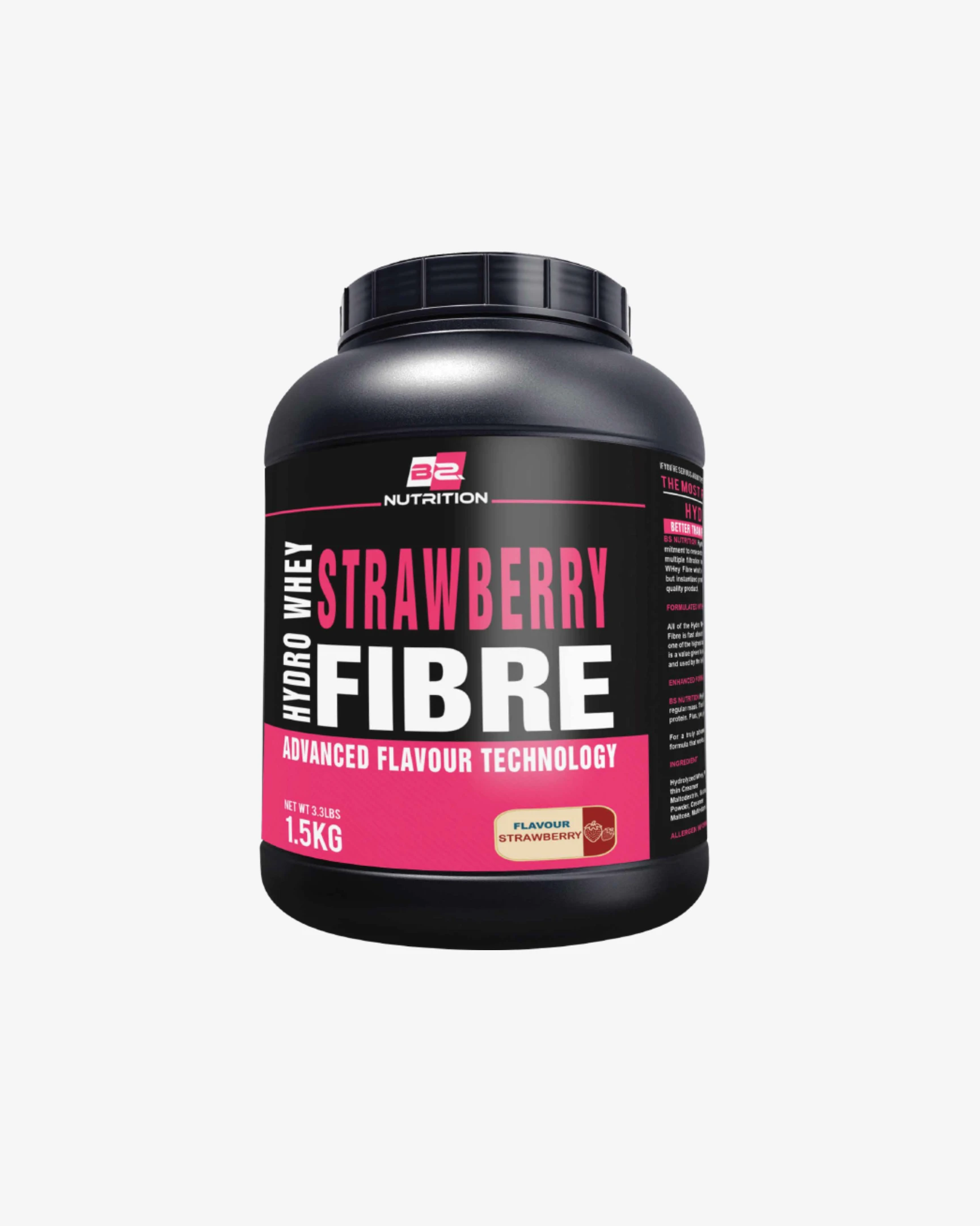 BS Nutrition Hydro Whey Fibre Strawberry Flavour 1.5kg